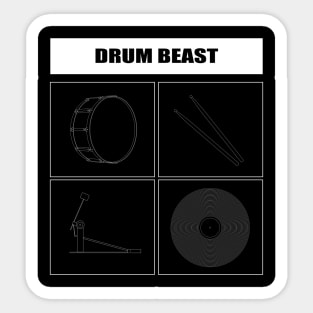 Drum Beast Sticker